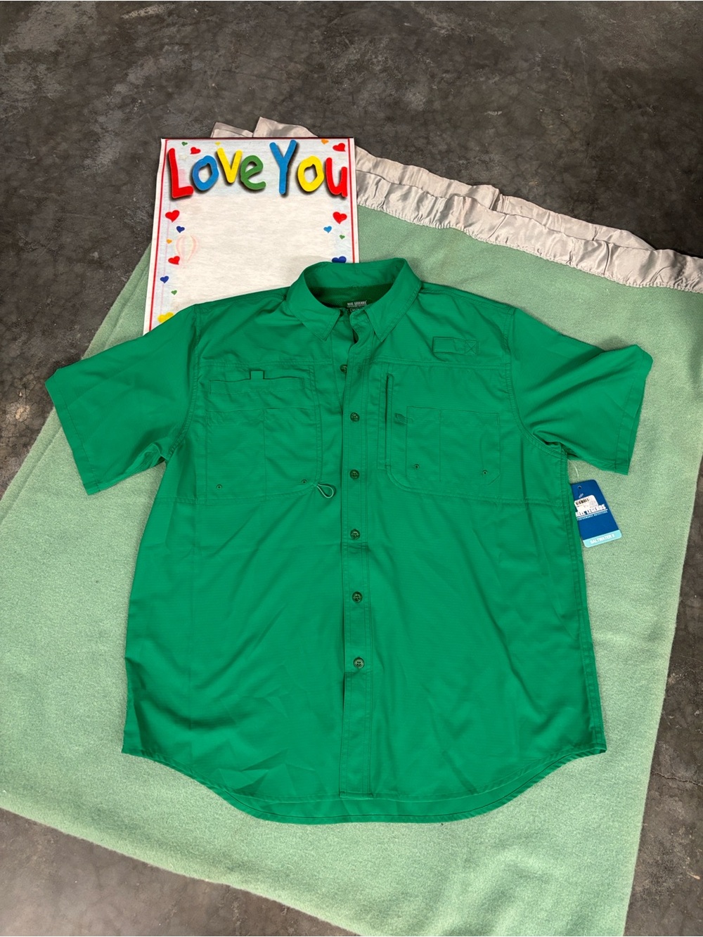 NWT Reel Legends Salt Water II Men's Green SS Fishing Button-Up Shirt Vented L - Picture 11 of 16
